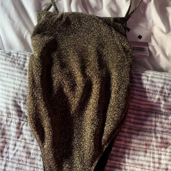 Simon Miller Gold & Silver Linkky One-Piece Swimsuit - Picture 2 of 9